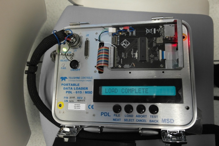 The Teledyne PDL 615 Data Loader equiped with an HxC Floppy Emulator.