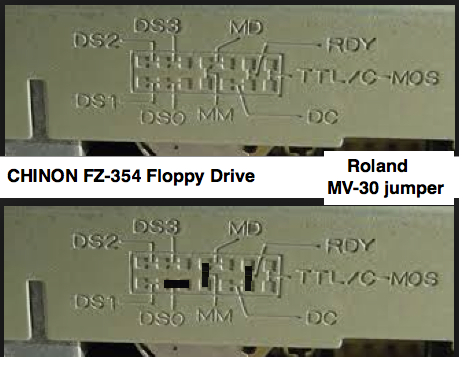 Roland MV-30 chinon FZ-354 jumper settings